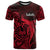 French Polynesia Tahiti T Shirt Polynesian Shark Tattoo With Hibiscus Red Version LT14 Red - Polynesian Pride