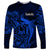 French Polynesia Tahiti Long Sleeve Shirt Polynesian Shark Tattoo With Hibiscus Blue Version LT14 Unisex Blue - Polynesian Pride