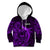 French Polynesia Tahiti Kid Hoodie Polynesian Shark Tattoo With Hibiscus Purple Version LT14 Purple - Polynesian Pride