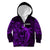 French Polynesia Tahiti Kid Hoodie Polynesian Shark Tattoo With Hibiscus Purple Version LT14 - Polynesian Pride