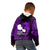 French Polynesia Tahiti Kid Hoodie Polynesian Shark Tattoo With Hibiscus Purple Version LT14 - Polynesian Pride