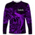 French Polynesia Tahiti Long Sleeve Shirt Polynesian Shark Tattoo With Hibiscus Purple Version LT14 Unisex Purple - Polynesian Pride