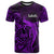 French Polynesia Tahiti T Shirt Polynesian Shark Tattoo With Hibiscus Purple Version LT14 Purple - Polynesian Pride