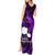 French Polynesia Tahiti Tank Maxi Dress Polynesian Shark Tattoo With Hibiscus Purple Version LT14 - Polynesian Pride