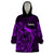 French Polynesia Tahiti Wearable Blanket Hoodie Polynesian Shark Tattoo With Hibiscus Purple Version LT14 One Size Purple - Polynesian Pride