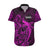 French Polynesia Tahiti Hawaiian Shirt Polynesian Shark Tattoo With Hibiscus Pink Version LT14 Pink - Polynesian Pride