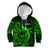 French Polynesia Tahiti Kid Hoodie Polynesian Shark Tattoo With Hibiscus Green Version LT14 Green - Polynesian Pride