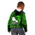 French Polynesia Tahiti Kid Hoodie Polynesian Shark Tattoo With Hibiscus Green Version LT14 - Polynesian Pride