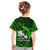 French Polynesia Tahiti Kid T Shirt Polynesian Shark Tattoo With Hibiscus Green Version LT14 - Polynesian Pride