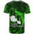 French Polynesia Tahiti T Shirt Polynesian Shark Tattoo With Hibiscus Green Version LT14 - Polynesian Pride