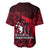 French Polynesia Bora Bora Baseball Jersey Polynesian Shark Tattoo With Hibiscus Red Version LT14 - Polynesian Pride