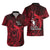 French Polynesia Bora Bora Hawaiian Shirt Polynesian Shark Tattoo With Hibiscus Red Version LT14 - Polynesian Pride