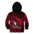 French Polynesia Bora Bora Kid Hoodie Polynesian Shark Tattoo With Hibiscus Red Version LT14 - Polynesian Pride