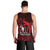 French Polynesia Bora Bora Men Tank Top Polynesian Shark Tattoo With Hibiscus Red Version LT14 - Polynesian Pride