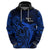 French Polynesia Bora Bora Hoodie Polynesian Shark Tattoo With Hibiscus Blue Version LT14 - Polynesian Pride