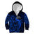 French Polynesia Bora Bora Kid Hoodie Polynesian Shark Tattoo With Hibiscus Blue Version LT14 - Polynesian Pride