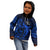 French Polynesia Bora Bora Kid Hoodie Polynesian Shark Tattoo With Hibiscus Blue Version LT14 - Polynesian Pride