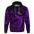 French Polynesia Bora Bora Hoodie Polynesian Shark Tattoo With Hibiscus Purple Version LT14 Pullover Hoodie Purple - Polynesian Pride