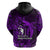 French Polynesia Bora Bora Hoodie Polynesian Shark Tattoo With Hibiscus Purple Version LT14 - Polynesian Pride