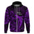 French Polynesia Bora Bora Hoodie Polynesian Shark Tattoo With Hibiscus Purple Version LT14 Zip Hoodie Purple - Polynesian Pride