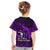 French Polynesia Bora Bora Kid T Shirt Polynesian Shark Tattoo With Hibiscus Purple Version LT14 - Polynesian Pride