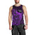 French Polynesia Bora Bora Men Tank Top Polynesian Shark Tattoo With Hibiscus Purple Version LT14 - Polynesian Pride