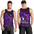 French Polynesia Bora Bora Men Tank Top Polynesian Shark Tattoo With Hibiscus Purple Version LT14 - Polynesian Pride