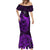 French Polynesia Bora Bora Mermaid Dress Polynesian Shark Tattoo With Hibiscus Purple Version LT14 - Polynesian Pride