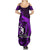 French Polynesia Bora Bora Summer Maxi Dress Polynesian Shark Tattoo With Hibiscus Purple Version LT14 - Polynesian Pride