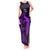 French Polynesia Bora Bora Tank Maxi Dress Polynesian Shark Tattoo With Hibiscus Purple Version LT14 Women Purple - Polynesian Pride