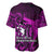 French Polynesia Bora Bora Baseball Jersey Polynesian Shark Tattoo With Hibiscus Pink Version LT14 - Polynesian Pride