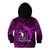 French Polynesia Bora Bora Kid Hoodie Polynesian Shark Tattoo With Hibiscus Pink Version LT14 - Polynesian Pride