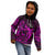 French Polynesia Bora Bora Kid Hoodie Polynesian Shark Tattoo With Hibiscus Pink Version LT14 - Polynesian Pride