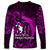 French Polynesia Bora Bora Long Sleeve Shirt Polynesian Shark Tattoo With Hibiscus Pink Version LT14 - Polynesian Pride