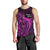 French Polynesia Bora Bora Men Tank Top Polynesian Shark Tattoo With Hibiscus Pink Version LT14 - Polynesian Pride