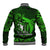 French Polynesia Bora Bora Baseball Jacket Polynesian Shark Tattoo With Hibiscus Green Version LT14 - Polynesian Pride