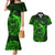 French Polynesia Bora Bora Couples Matching Mermaid Dress and Hawaiian Shirt Polynesian Shark Tattoo With Hibiscus Green Version LT14 Green - Polynesian Pride