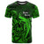 French Polynesia Bora Bora T Shirt Polynesian Shark Tattoo With Hibiscus Green Version LT14 Green - Polynesian Pride