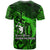 French Polynesia Bora Bora T Shirt Polynesian Shark Tattoo With Hibiscus Green Version LT14 - Polynesian Pride