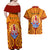 Personalised French Polynesia Couples Matching Off Shoulder Maxi Dress and Hawaiian Shirt Coat Of Arms With Polynesian Plumeria LT14 - Polynesian Pride