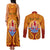 Personalised French Polynesia Couples Matching Tank Maxi Dress and Long Sleeve Button Shirts Coat Of Arms With Polynesian Plumeria LT14 - Polynesian Pride