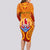 Personalised French Polynesia Long Sleeve Bodycon Dress Coat Of Arms With Polynesian Plumeria LT14 - Polynesian Pride