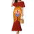 Personalised French Polynesia Mermaid Dress Coat Of Arms With Polynesian Plumeria LT14 Women Red - Polynesian Pride