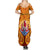 Personalised French Polynesia Summer Maxi Dress Coat Of Arms With Polynesian Plumeria LT14 - Polynesian Pride