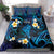 Tokelau Fakaofo Atoll Bedding Set Polynesian Tattoo Plumeria With Map