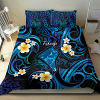 Tokelau Fakaofo Atoll Bedding Set Polynesian Tattoo Plumeria With Map LT14 - Polynesian Pride