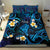 Tokelau Fakaofo Atoll Bedding Set Polynesian Tattoo Plumeria With Map