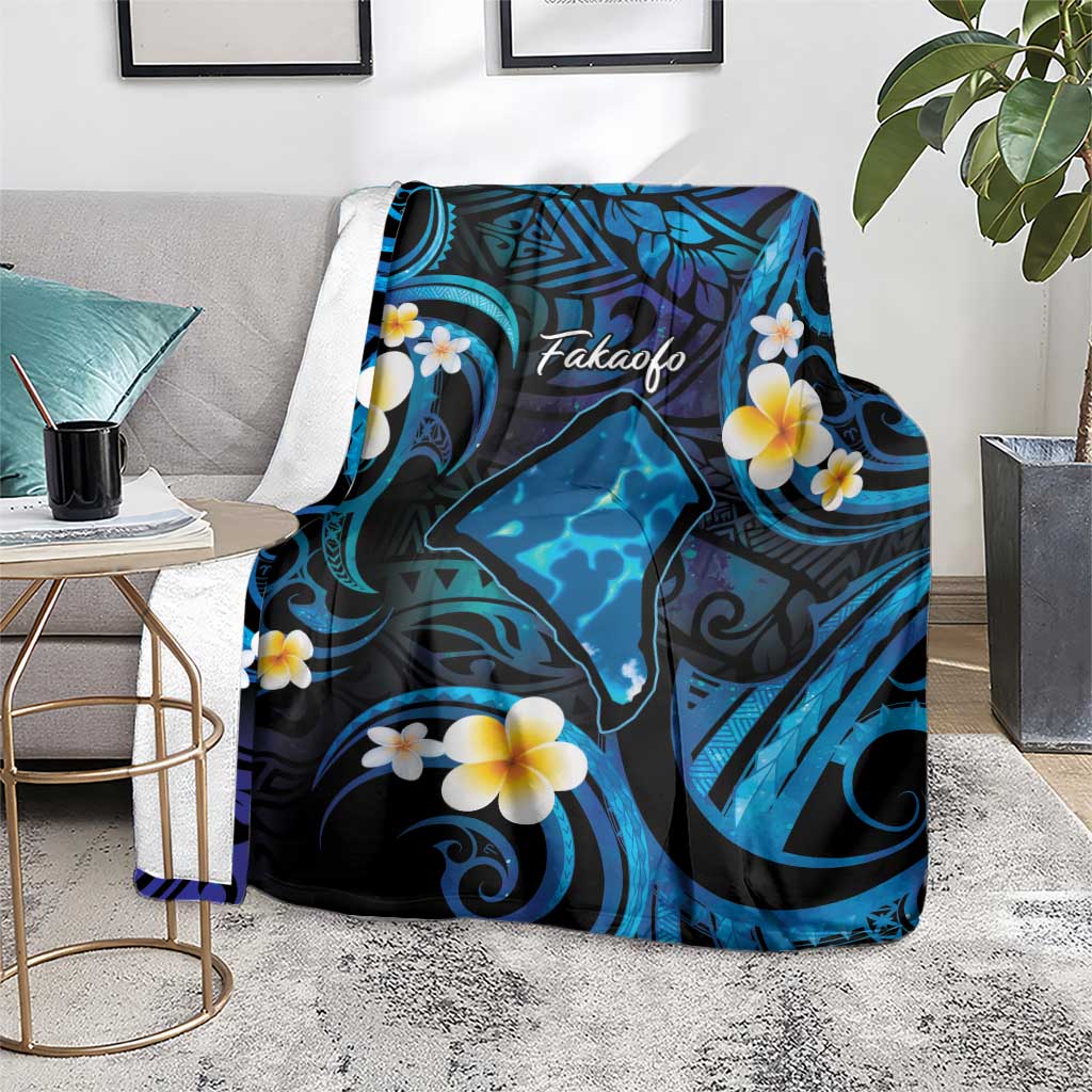 Tokelau Fakaofo Atoll Blanket Polynesian Tattoo Plumeria With Map LT14 - Polynesian Pride
