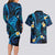 Tokelau Fakaofo Atoll Couples Matching Long Sleeve Bodycon Dress and Hawaiian Shirt Polynesian Tattoo Plumeria With Map