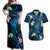 Tokelau Fakaofo Atoll Couples Matching Off Shoulder Maxi Dress and Hawaiian Shirt Polynesian Tattoo Plumeria With Map